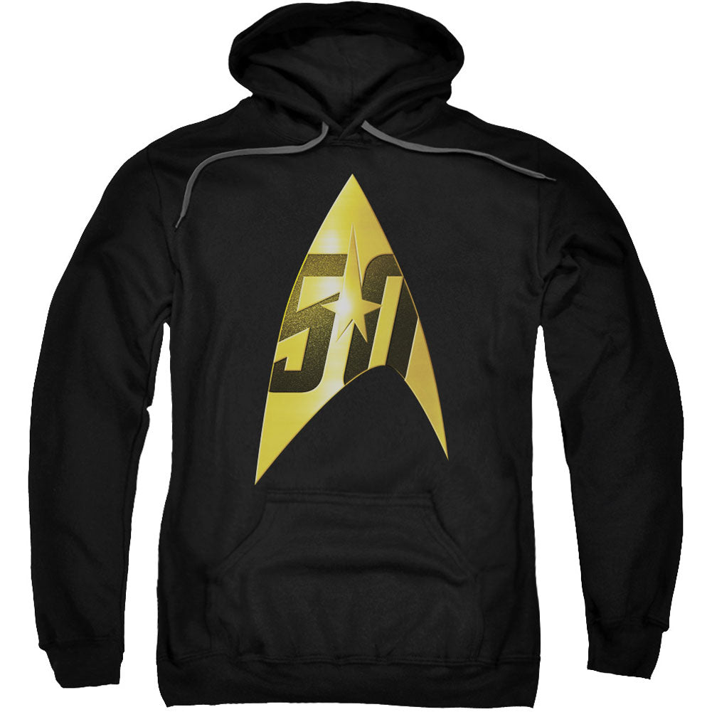 Star Trek 50th Anniversary Delta Adult 25% Poly Hooded Sweatshirt Front