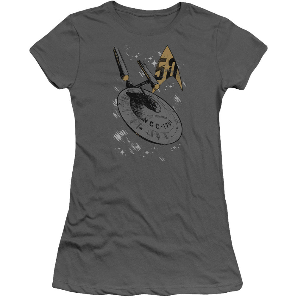 Star Trek Enterprise Dash Cap Sleeve Junior Top Front