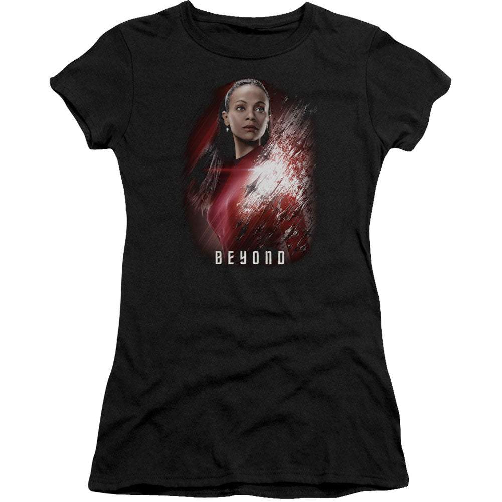 Star Trek Uhura Poster Cap Sleeve Junior Top Front