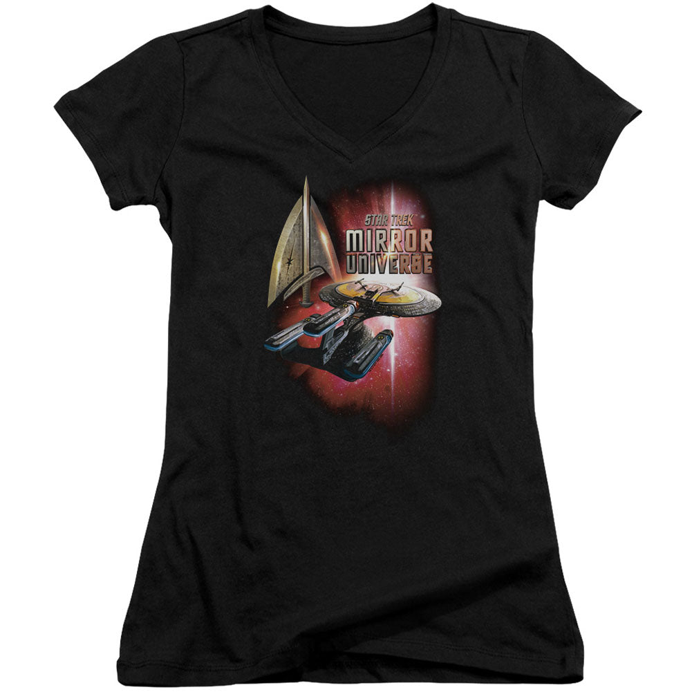 Star Trek Mirror Enterprise V-Neck Junior Top Front