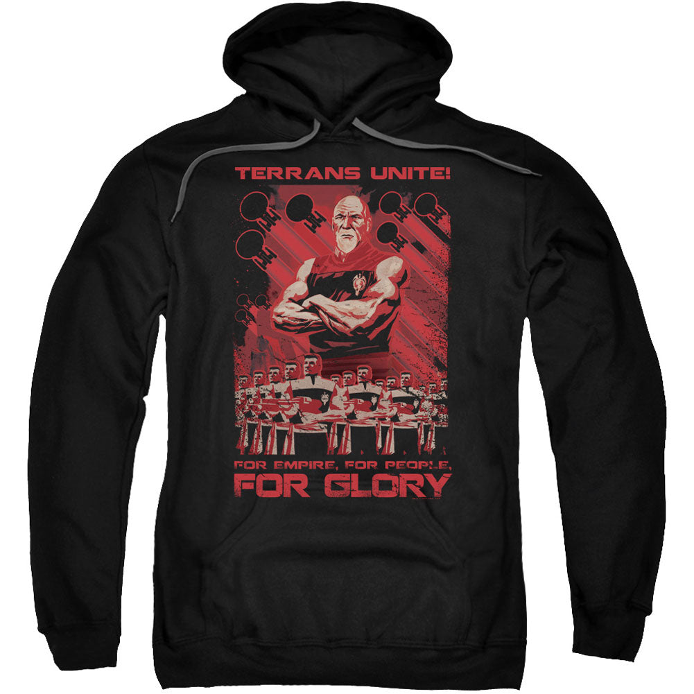 Star Trek Terrans Unite Adult 25% Poly Hooded Sweatshirt Front