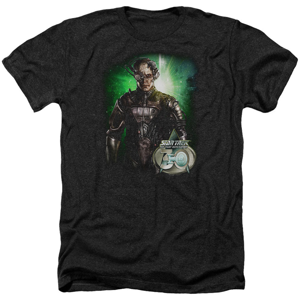 Star Trek Borg 30 Adult Heather 40% Poly T-shirt Front