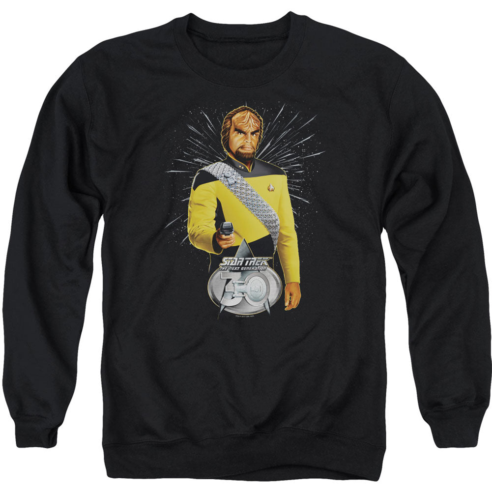 Star Trek Worf 30 Adult Sweatshirt Front