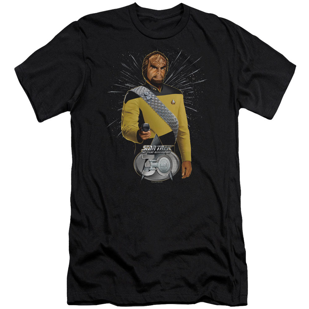 Star Trek Worf 30 Adult Slim Fit Slim Fit T-shirt Front