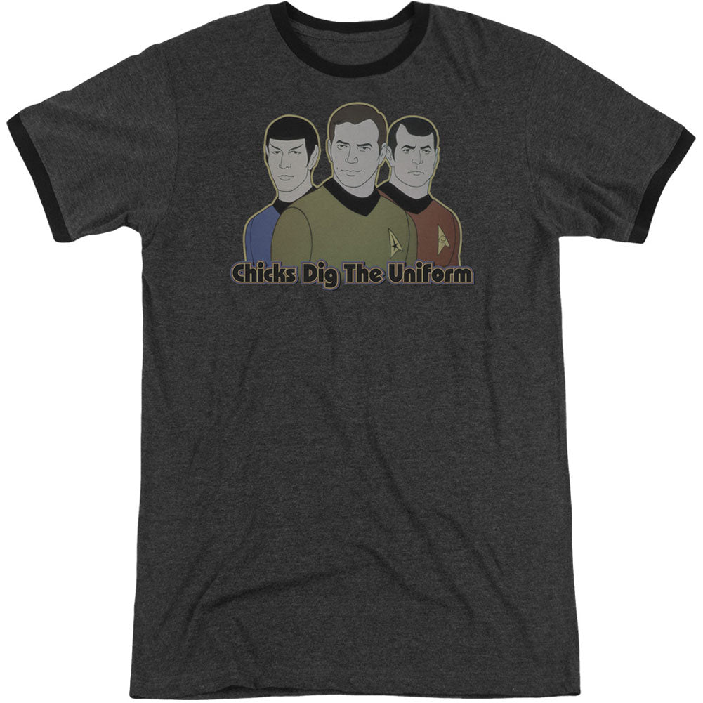 Star Trek Dig It Adult Ringer T-shirt Front