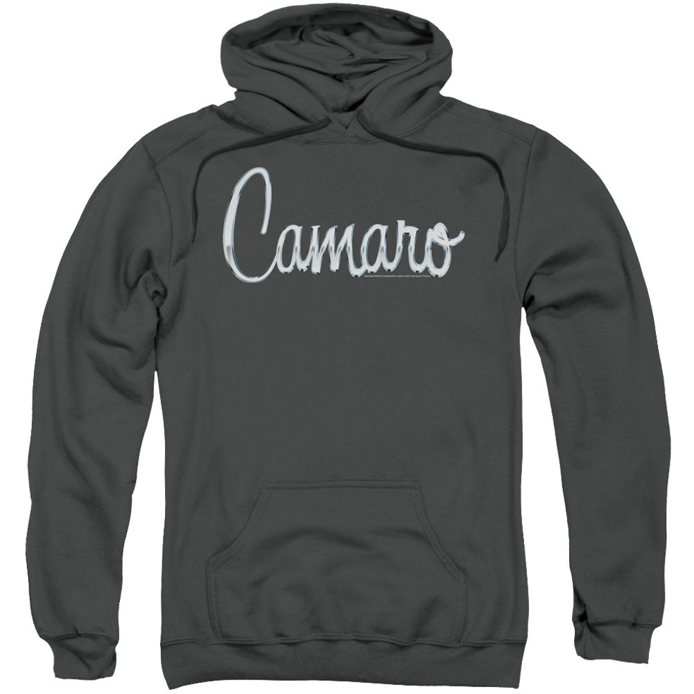 Chevy Classic Camaro Metal Adult 25% Poly Hooded Sweatshirt Front