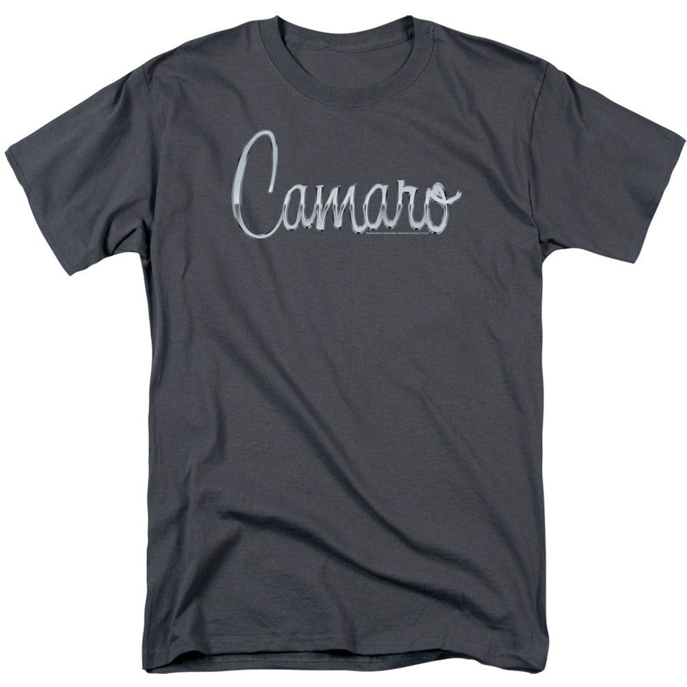 Chevy Classic Camaro Metal Adult T-shirt Front