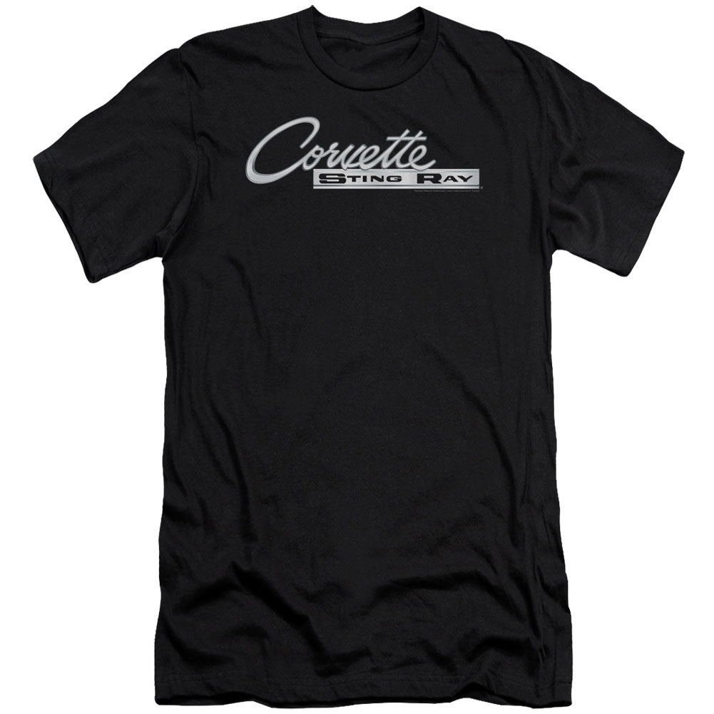 Chevy Chrome Stingray Logo Adult Slim Fit Slim Fit T-shirt Front