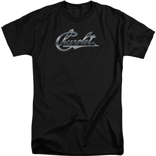 Chrome Vintage Chevy Bowtie Adult Tall T-shirt Tall Front