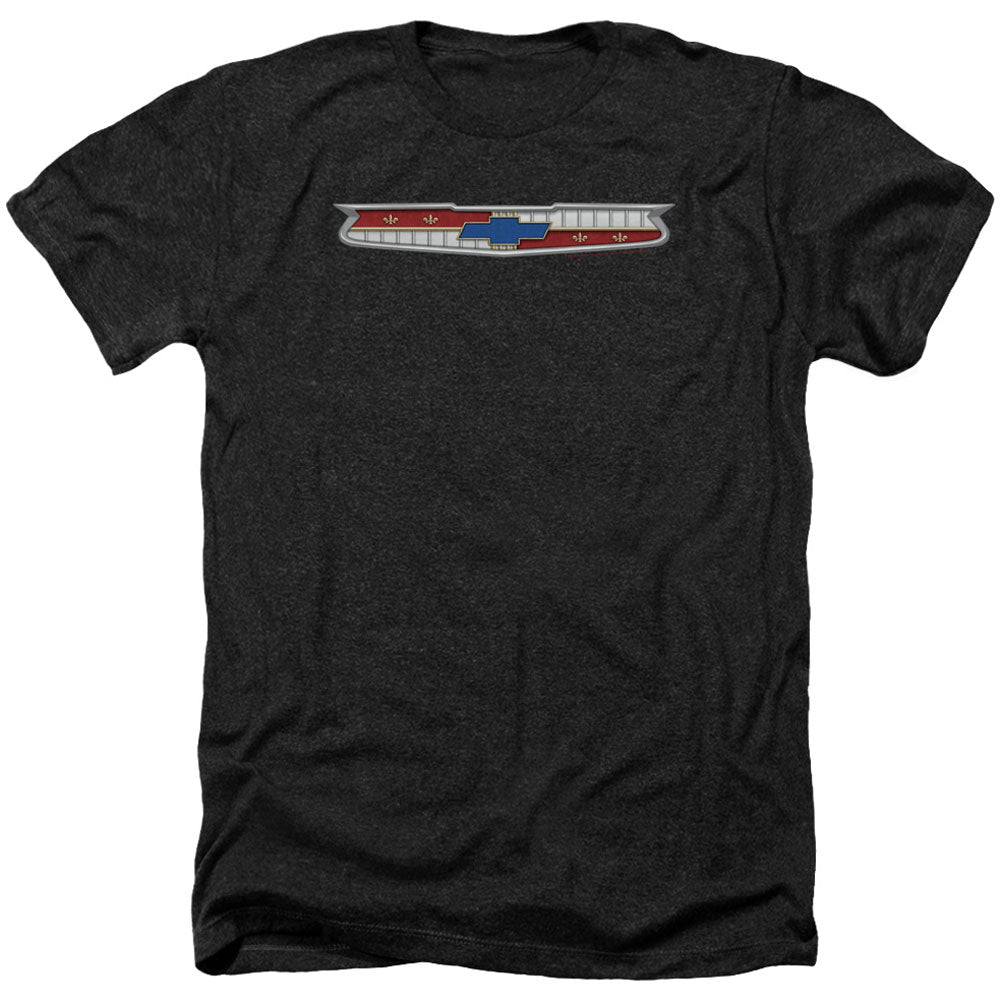Chevy 56 Bel Air Emblem Adult Heather 40% Poly T-shirt Front