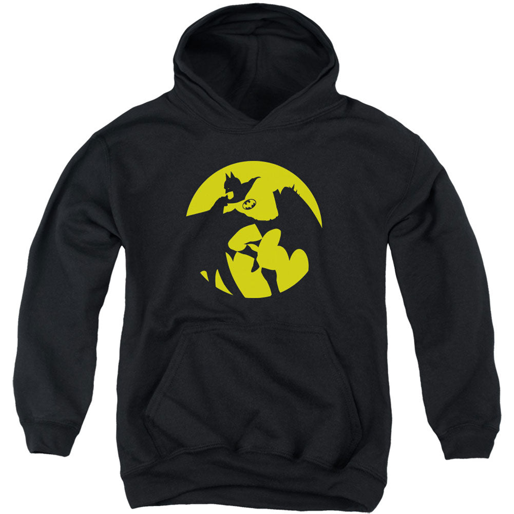 DC Comics Batman Spotlight Youth 50% Poly Hooded Sweatshirt Front
