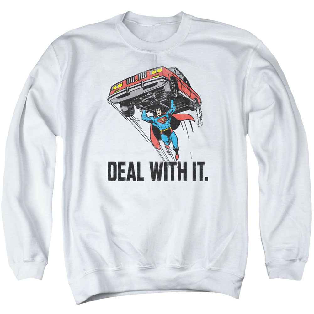 DC Comics Deal With It Adult Sweatshirt Front