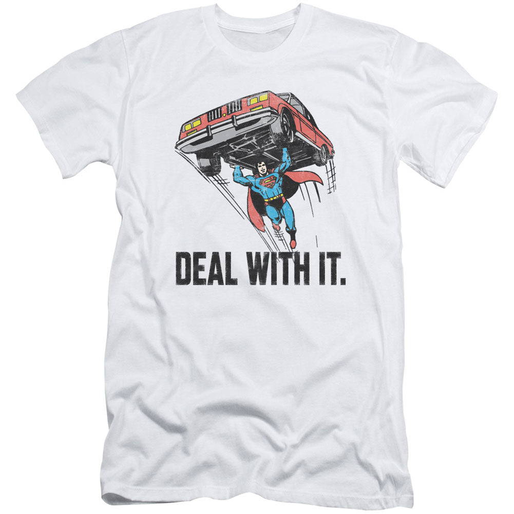 DC Comics Deal With It Adult Slim Fit Slim Fit T-shirt Front