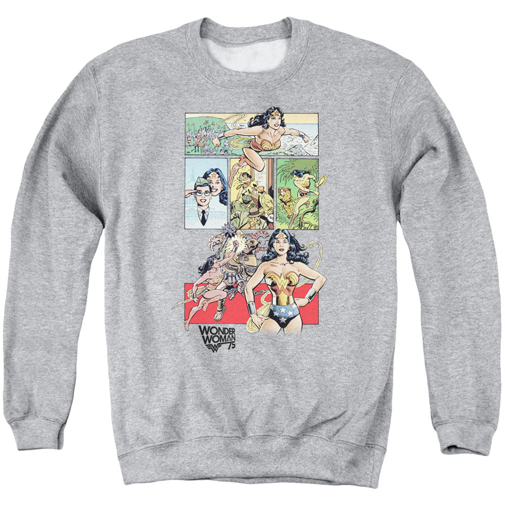 Wonder Woman Ww75 Comic Page Adult Sweatshirt Front