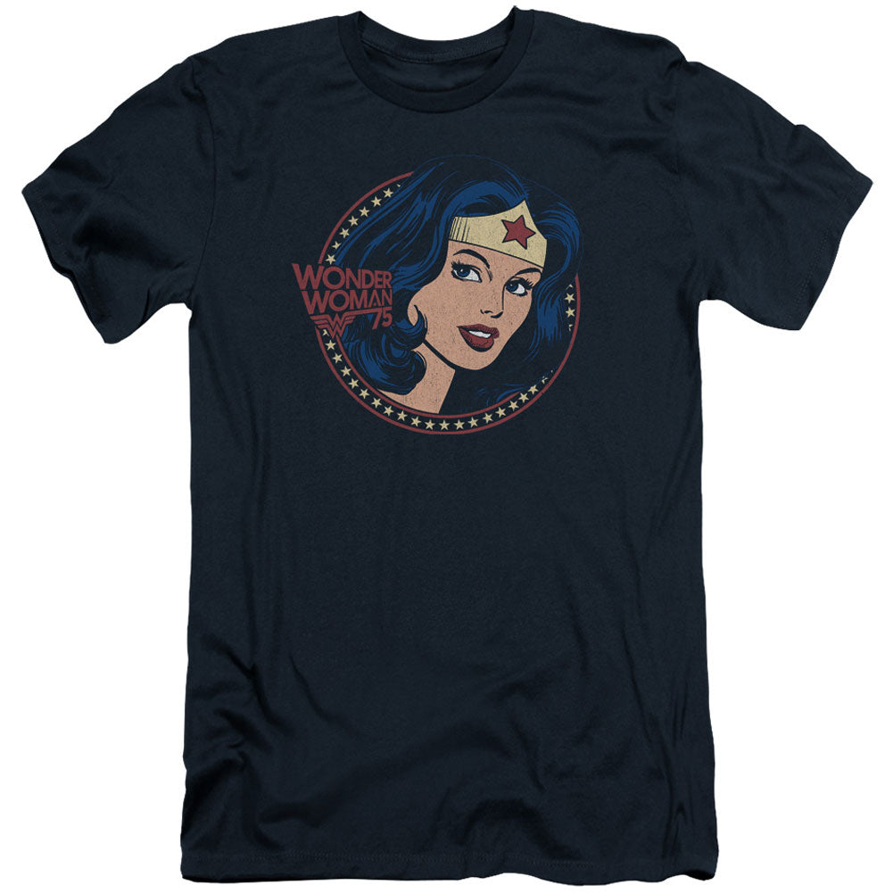 DC Comics Ww75 Starburst Portrait Adult Slim Fit Slim Fit T-shirt Front