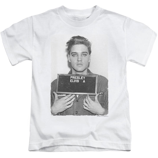 Elvis Presley Army Mug Shot Juvenile Childrens T-shirt