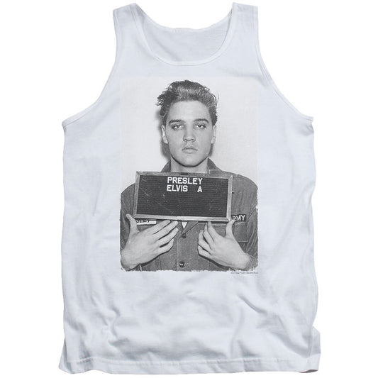 Elvis Presley Army Mug Shot Mens Tank