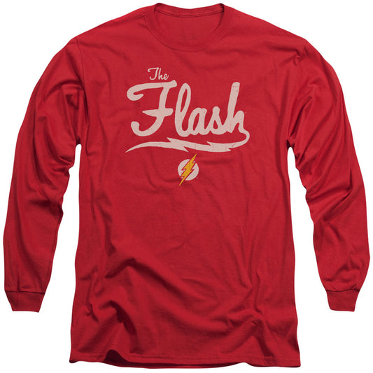 Justice League Of America Old School Flash Long Sleeve Front