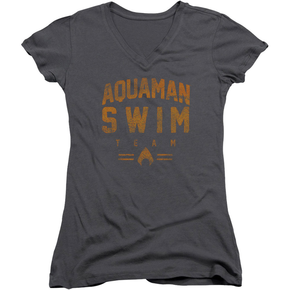 Justice League Of America Swin Team V-Neck Junior Top Front