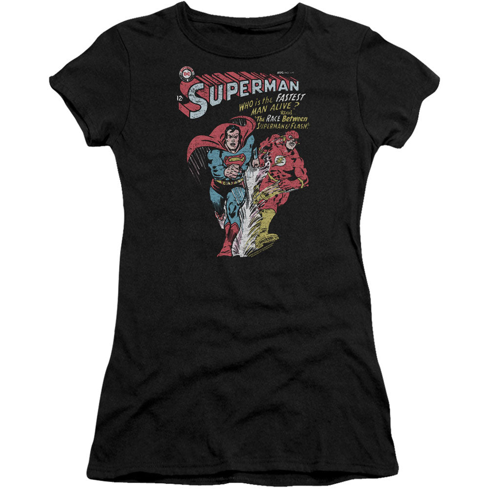 Justice League Of America Fastest Cap Sleeve Junior Top Front