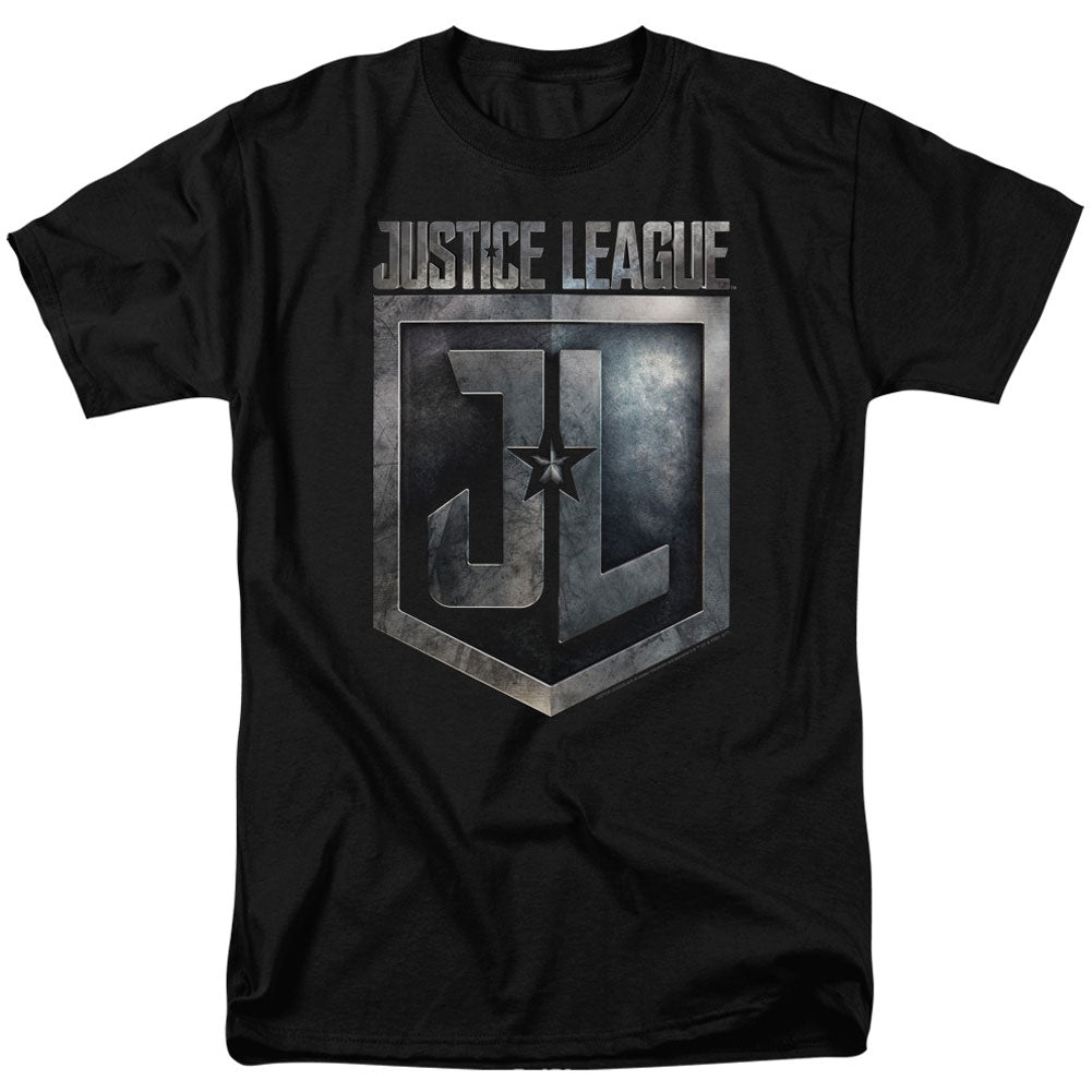 Justice League Shield Logo Adult T-shirt Front