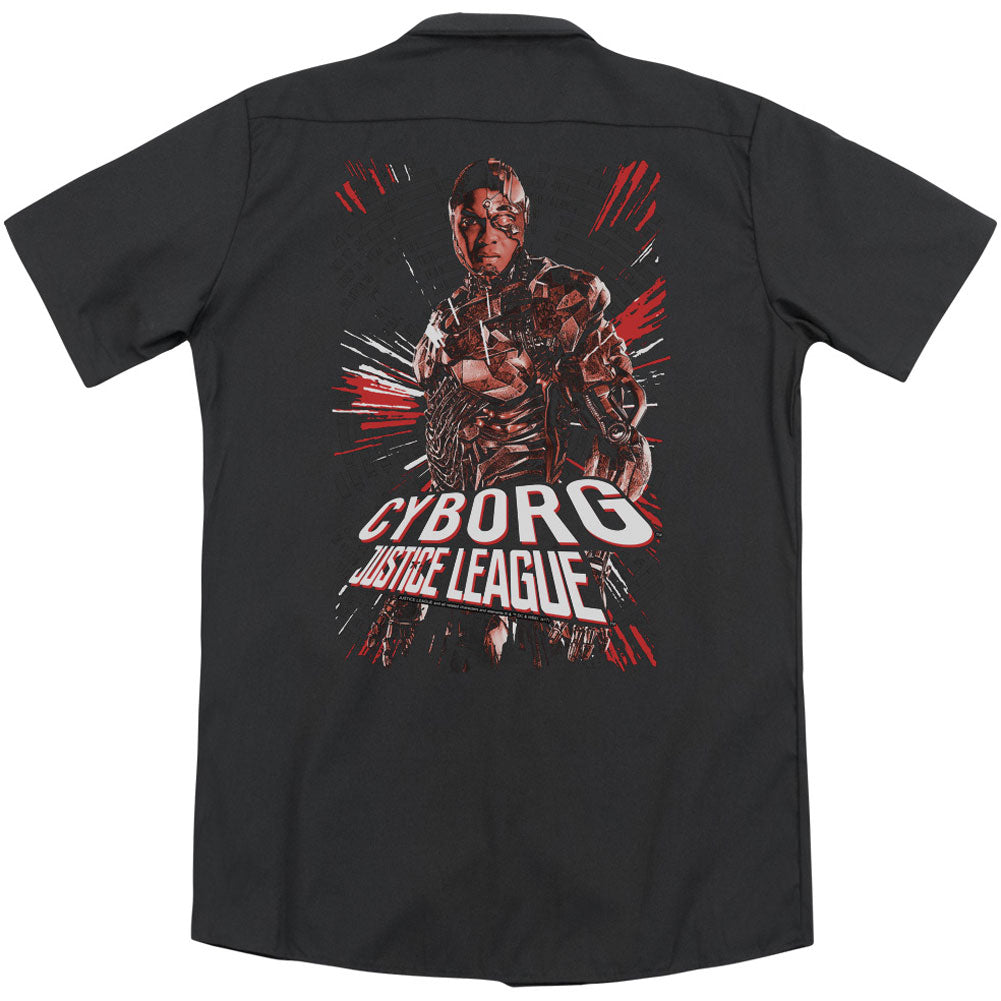 Justice League Cyborg (Back Print) Workshirt Back