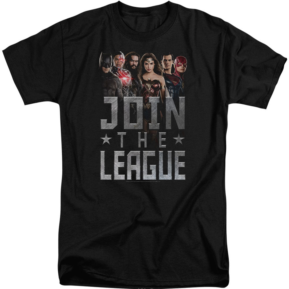 Justice League Join The League Adult Tall T-shirt Tall Front