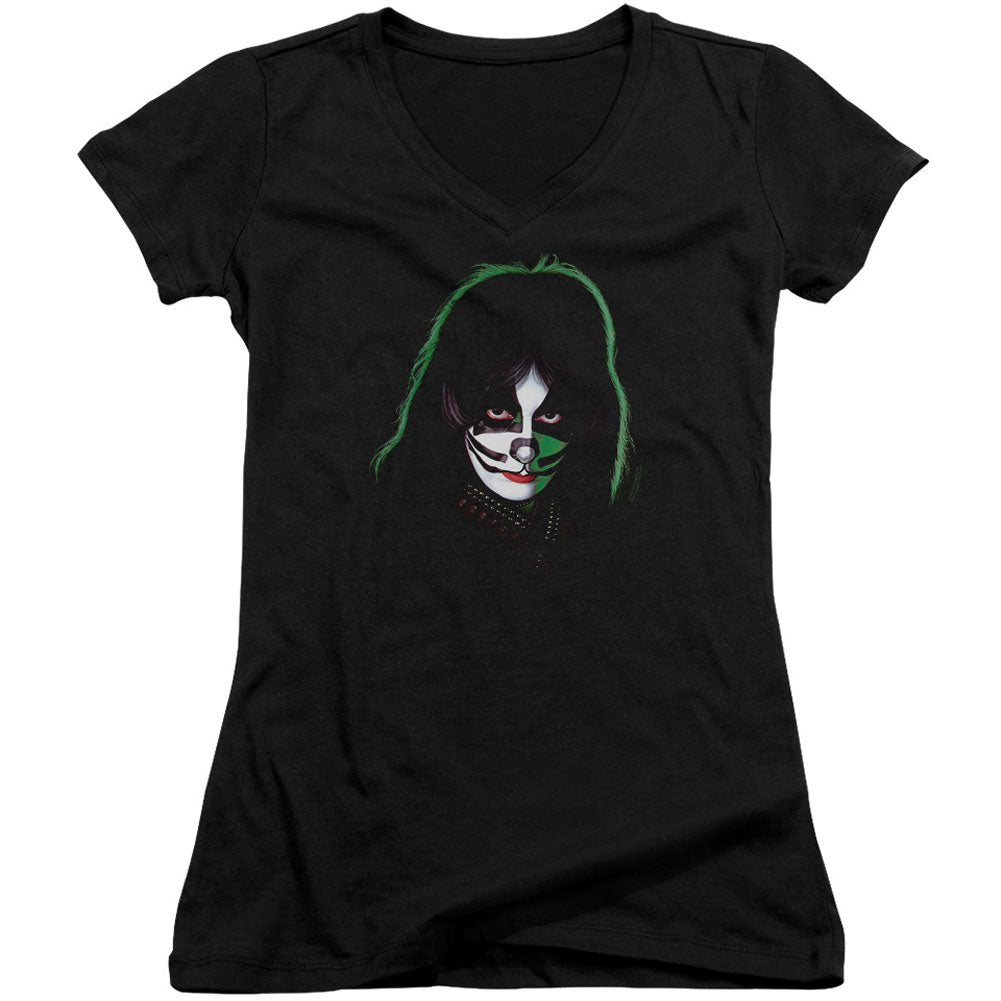 KISS Peter Criss Cover V-Neck Junior Top Front