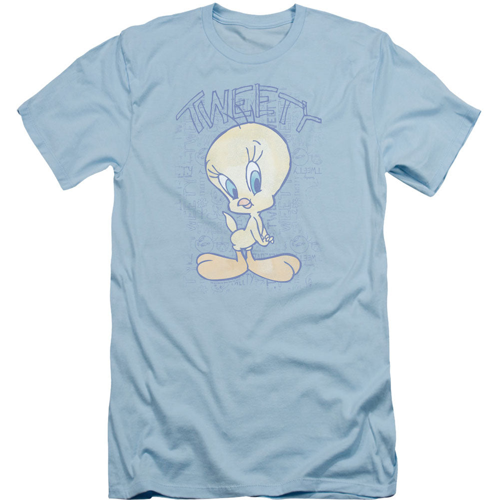 Looney Tunes Tweety Fade Adult Slim Fit Slim Fit T-shirt Front