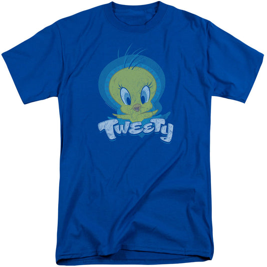 Looney Tunes Tweety Swirl Adult Tall T-shirt Tall Front
