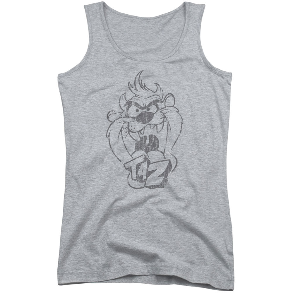 Looney Tunes Faded Taz Junior Top Front