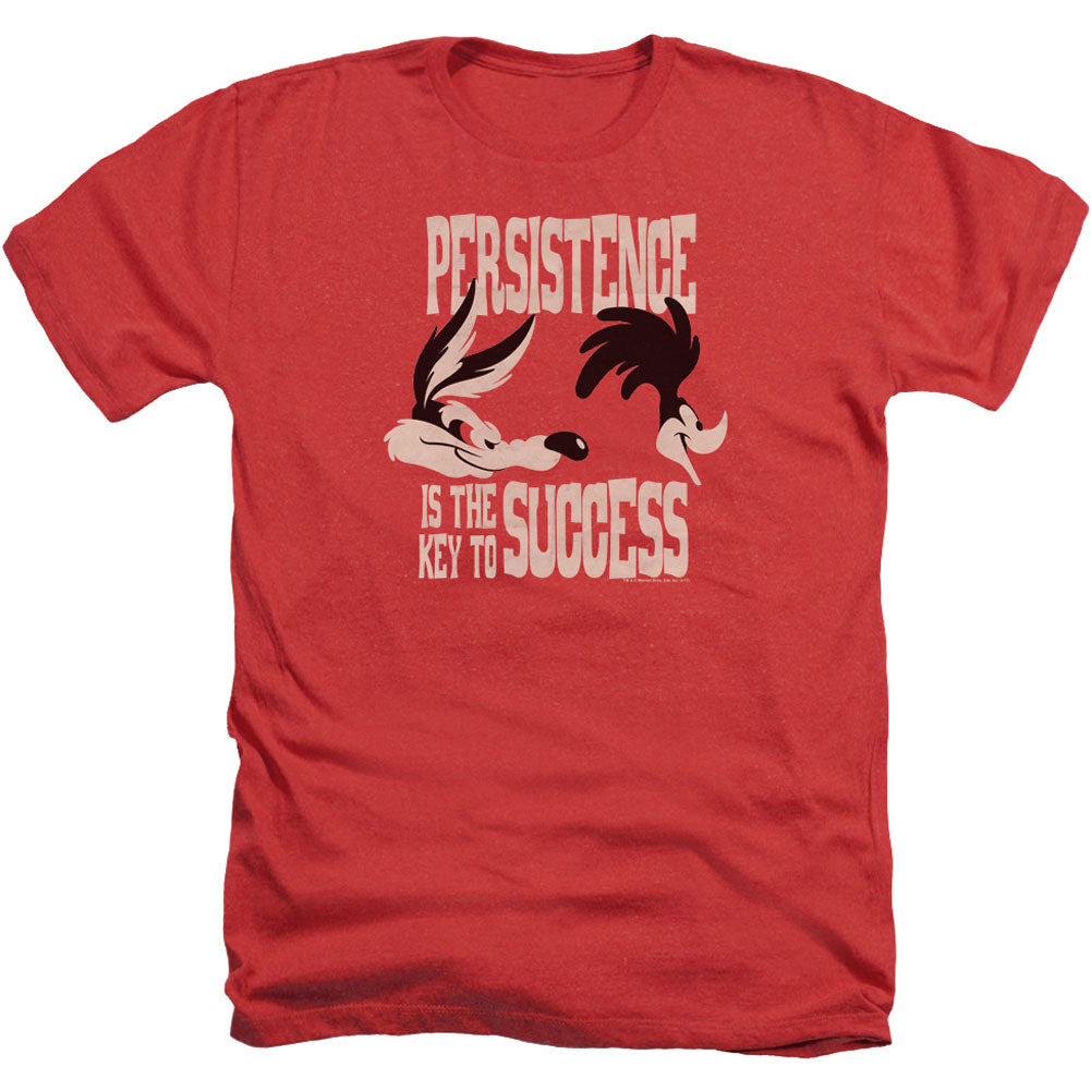 Looney Tunes Persistence Adult Heather 40% Poly T-shirt Front