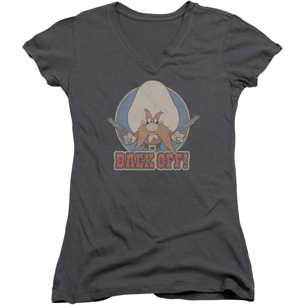 Looney Tunes I Said Back Off V-Neck Junior Top Front
