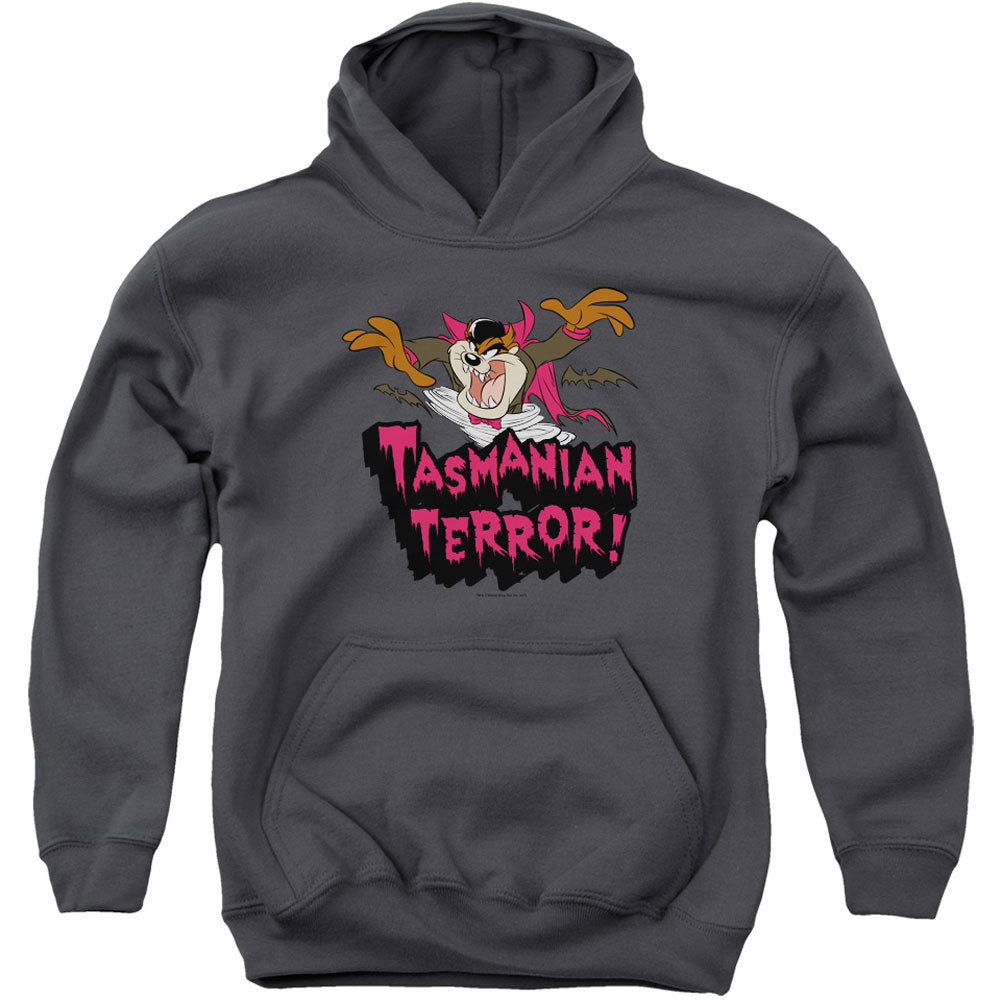 Looney Tunes Taz Terror Youth 50% Poly Hooded Sweatshirt Front