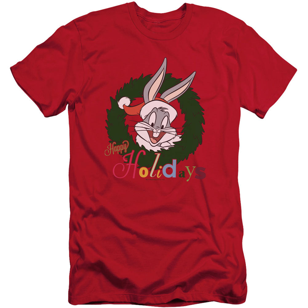 Looney Tunes Holiday Bunny Adult Slim Fit Slim Fit T-shirt Front