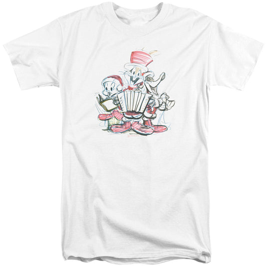Looney Tunes Holiday Sketch Adult Tall T-shirt Tall Front