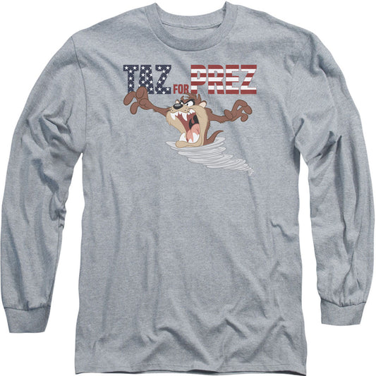 Looney Tunes Taz For Prez 3 Long Sleeve Front