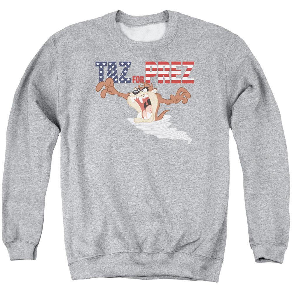 Looney Tunes Taz For Prez 3 Adult Sweatshirt Front