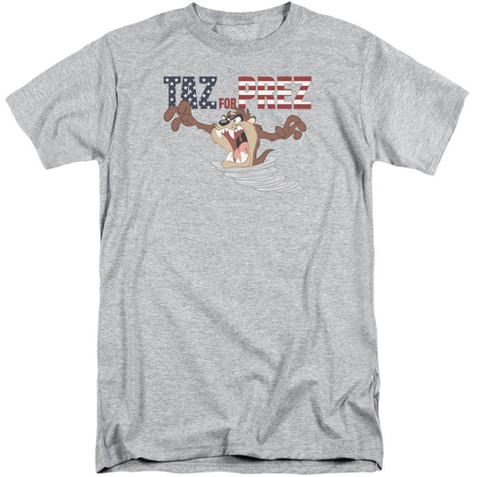 Looney Tunes Taz For Prez 3 Adult Tall T-shirt Tall Front