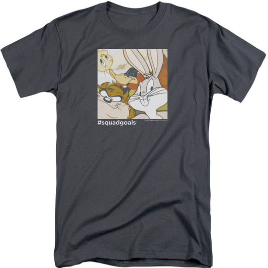 Looney Tunes Squad Goals Adult Tall T-shirt Tall Front