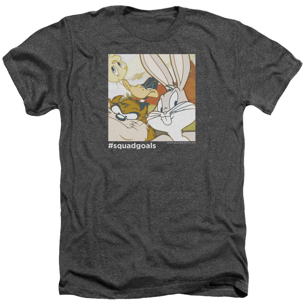 Looney Tunes Squad Goals Adult Heather 40% Poly T-shirt Front