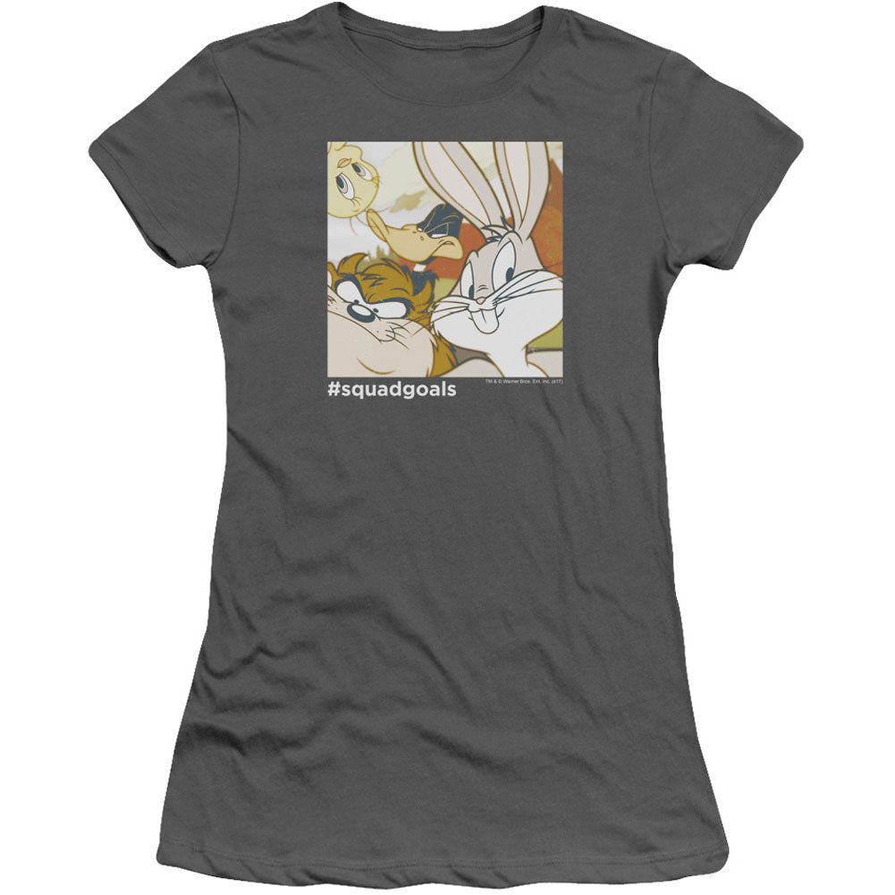 Looney Tunes Squad Goals Cap Sleeve Junior Top Front