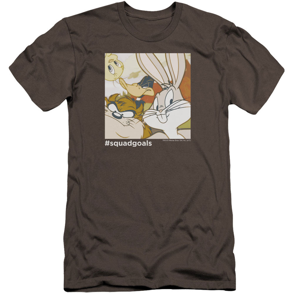 Looney Tunes Squad Goals Premium Canvas Brand Slim Fit T-shirt Front