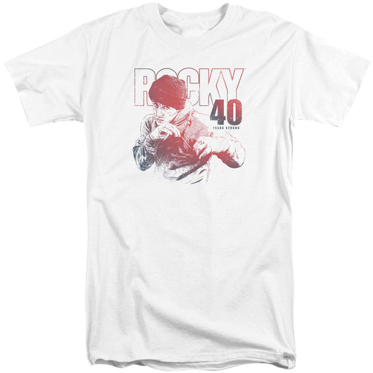 Rocky 40 Years Strong Adult Tall T-shirt Tall Front