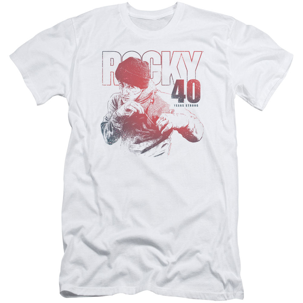 Rocky 40 Years Strong Adult Slim Fit Slim Fit T-shirt Front