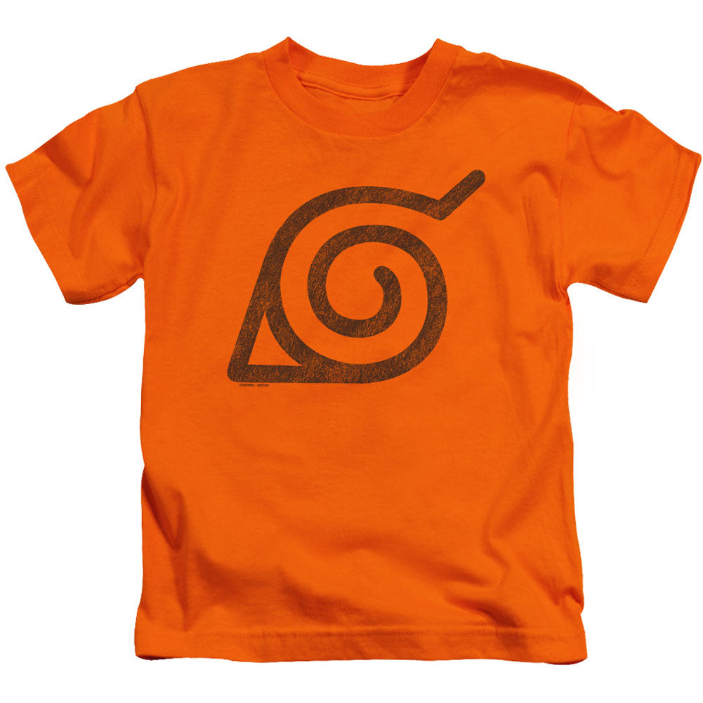 Naruto Distressed Leaves Symbol Juvenile Childrens T-shirt Front