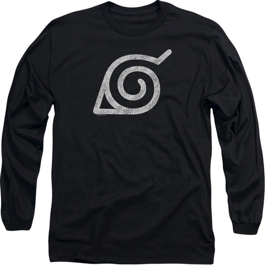 Naruto Distressed Leaves Symbol Long Sleeve Front