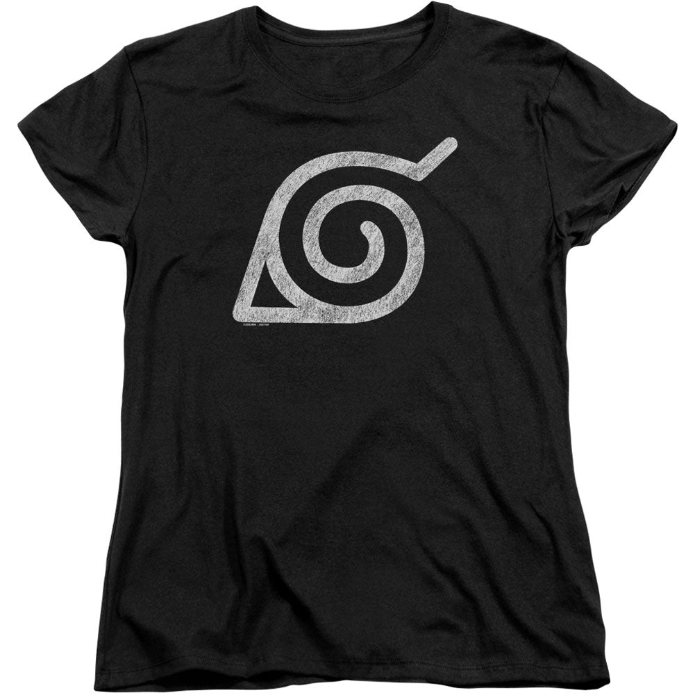 Naruto Distressed Leaves Symbol Junior Top Front