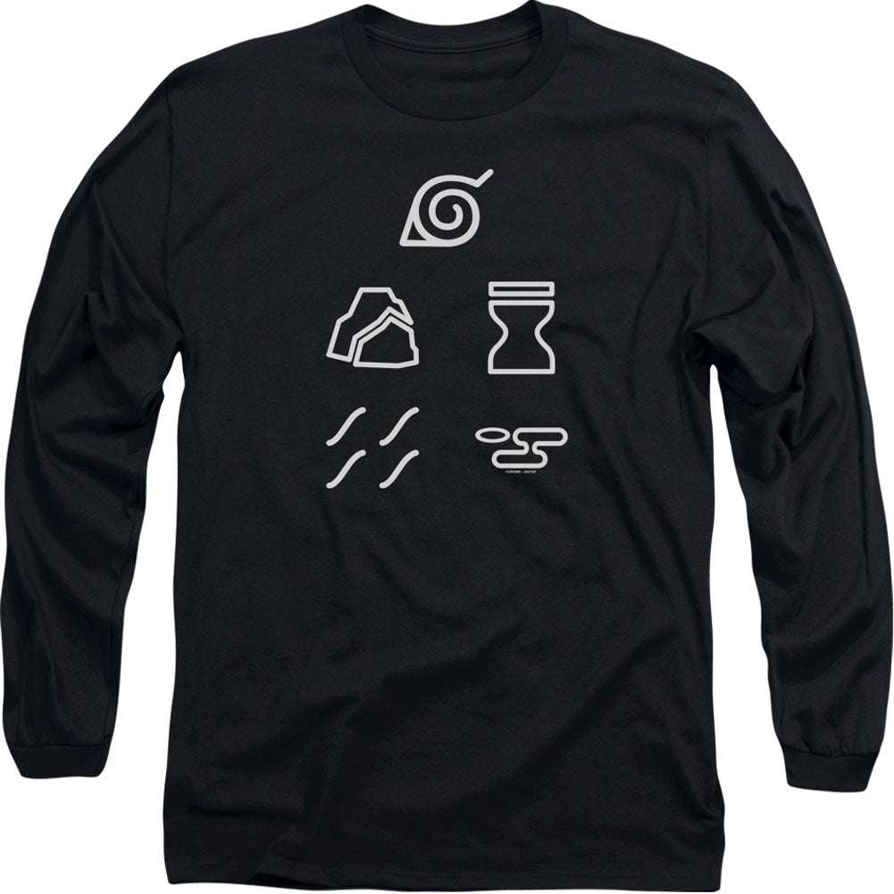 Naruto Village Symbols Long Sleeve Front