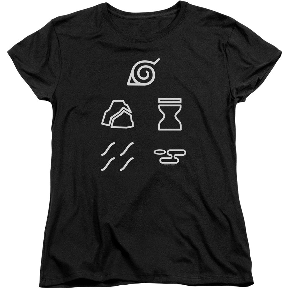 Naruto Village Symbols Junior Top Front